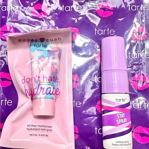 NWT TARTE EYE and CHEEK PALETTE with BONUS STAY SPRAY and MOISTURIZER - Picture 5 of 6